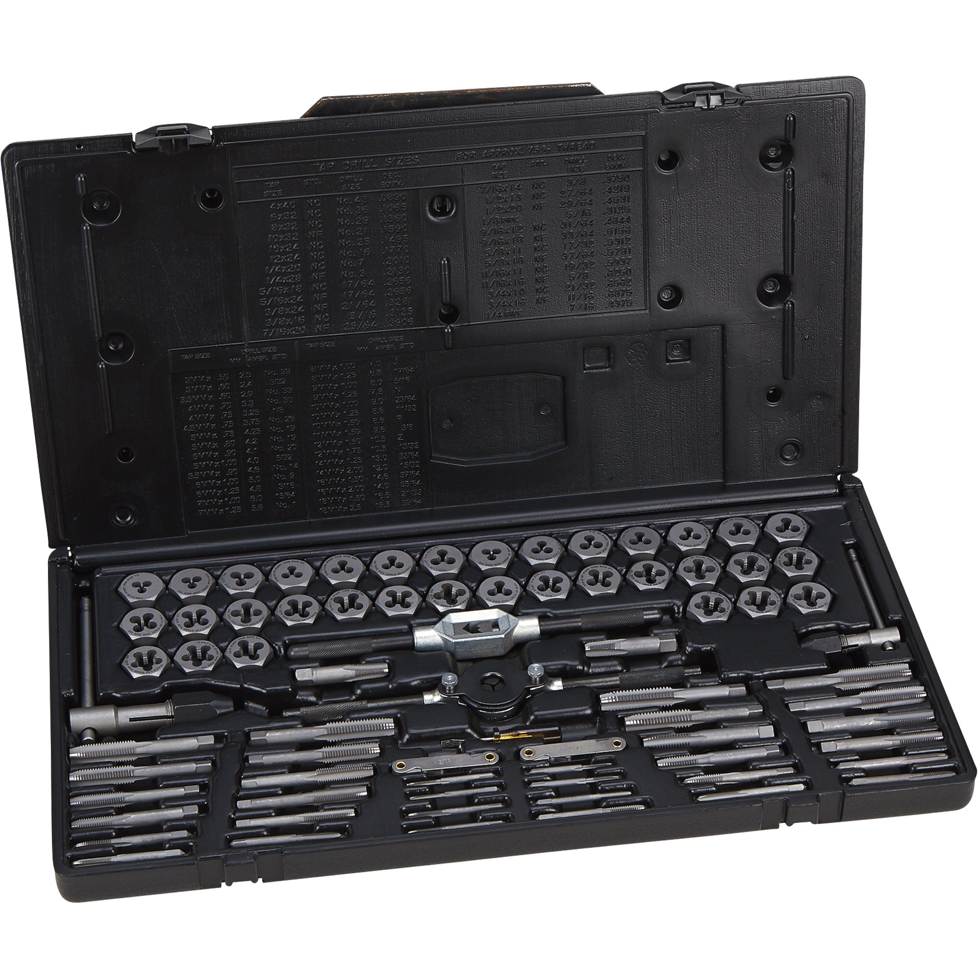 Vermont American Tap & Die Set — 75Pc., SAE and Metric, Model VA21741